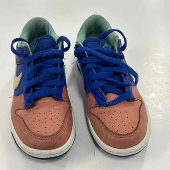 Nike Dunk Low SE GS “Salmon Toe”- Hyper Royal / Emerald Rise / Red Stardust 4Y - Picture 5 of 10